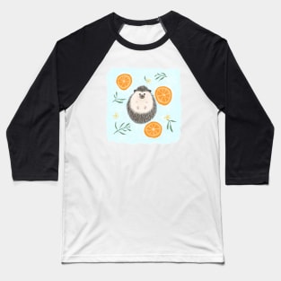 Hedgehog & Oranges Baseball T-Shirt